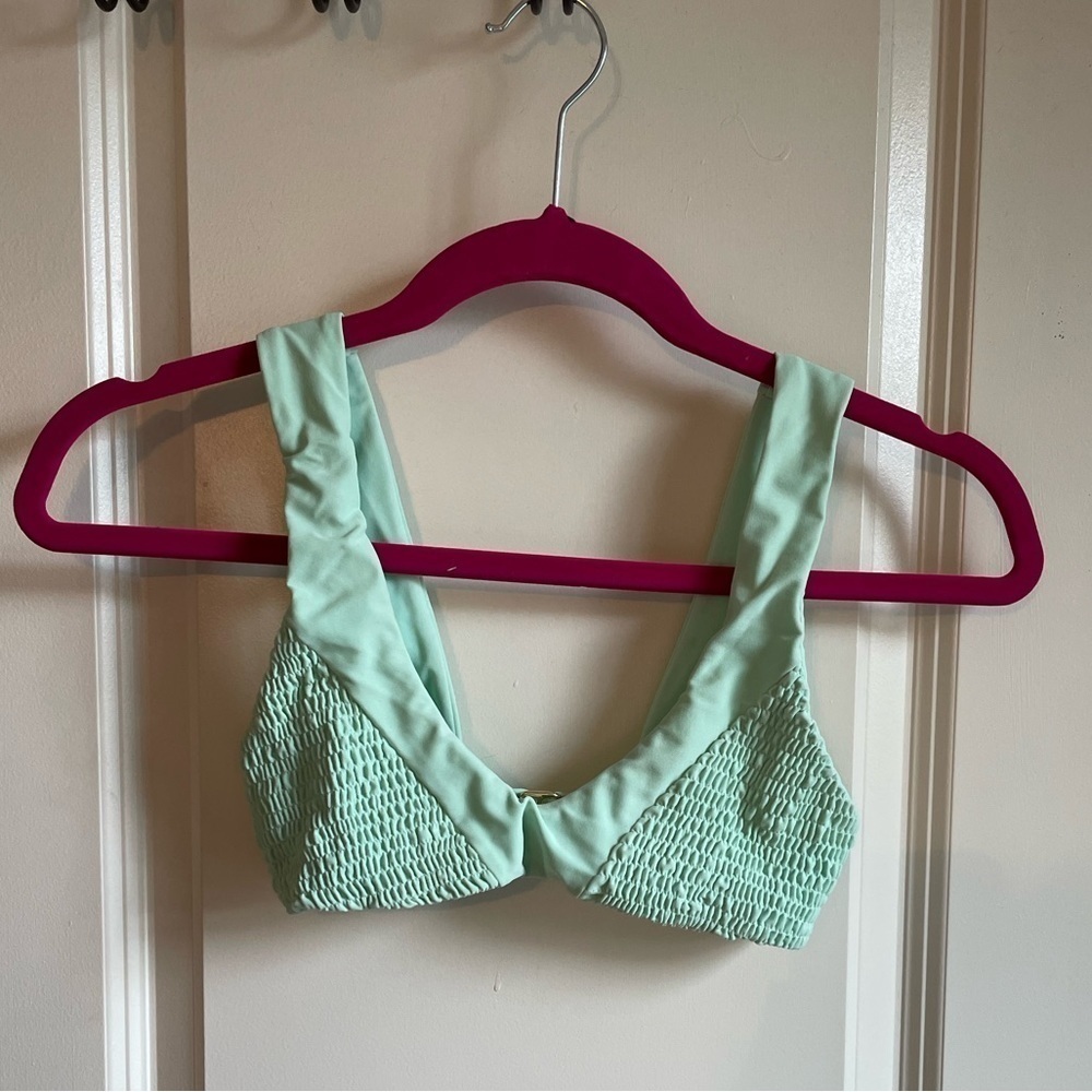 Tori Praver Mint Bikini Top